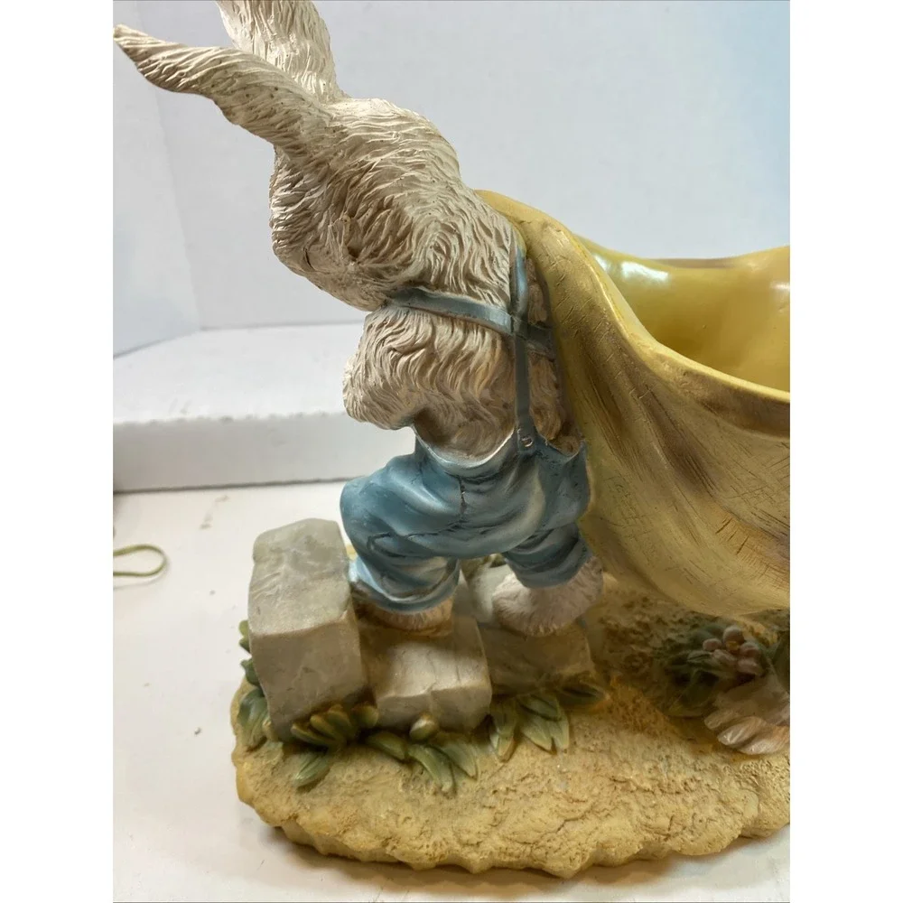 Easter Rabbit Bunny Chick Egg Floral Planter Candle Holder Vase Candy Dish Resin